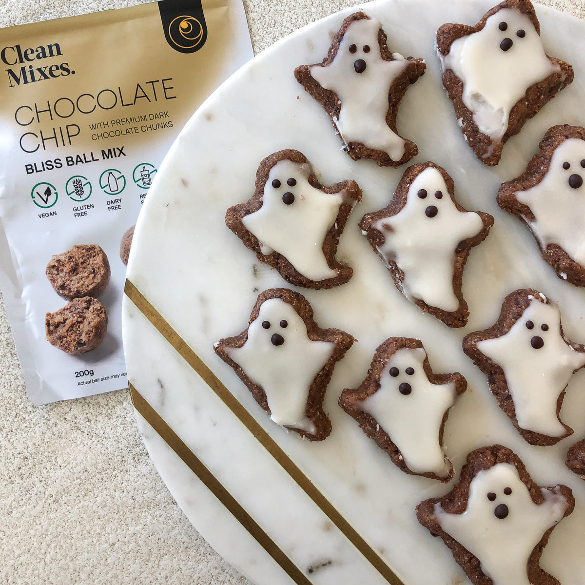 Chocolate Chip Ghost Cookies