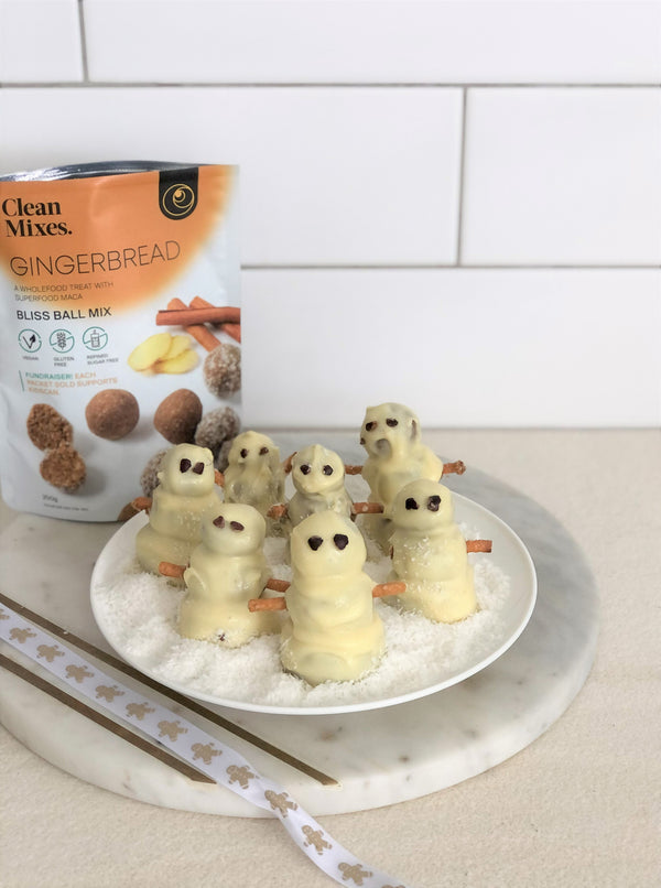 White Chocolate Gingerbread Snowmen